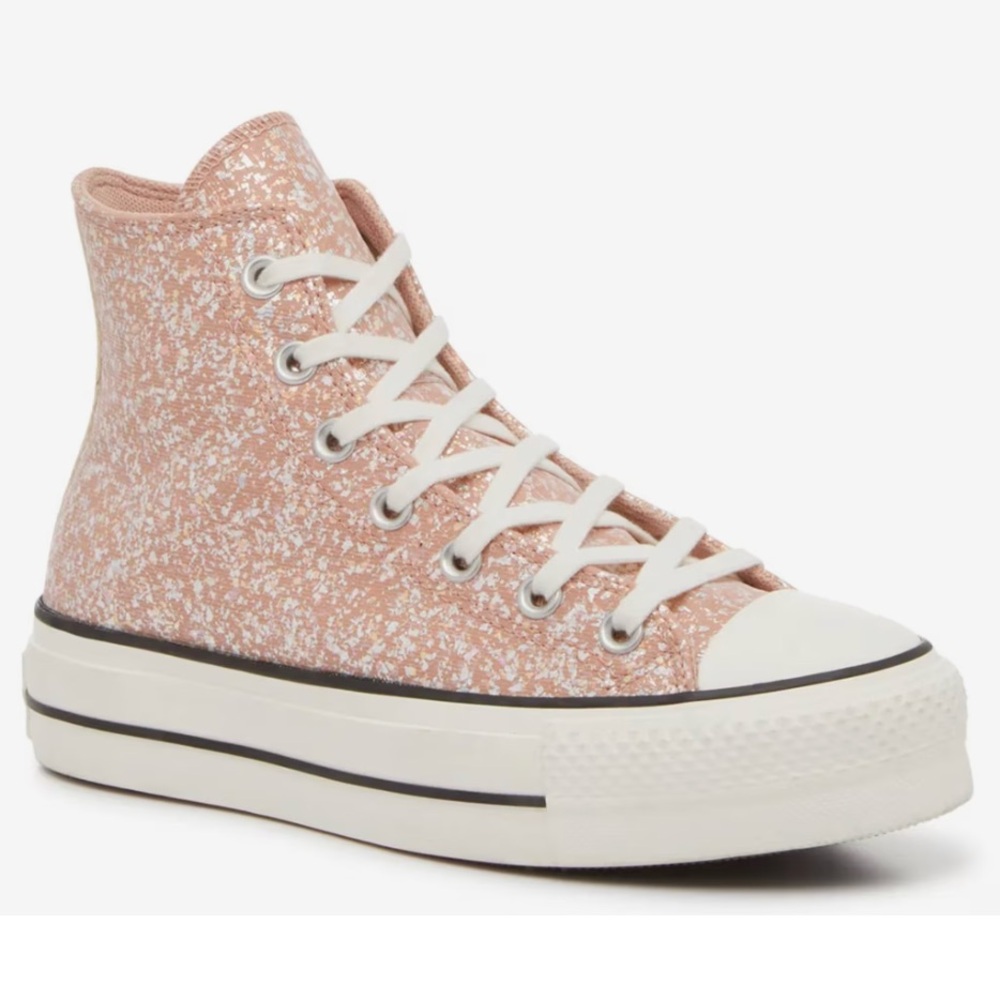 Converse Chuck Taylor All Star Peach Glitter Platform Women's size 9 NEW!!! - Picture 4 of 11